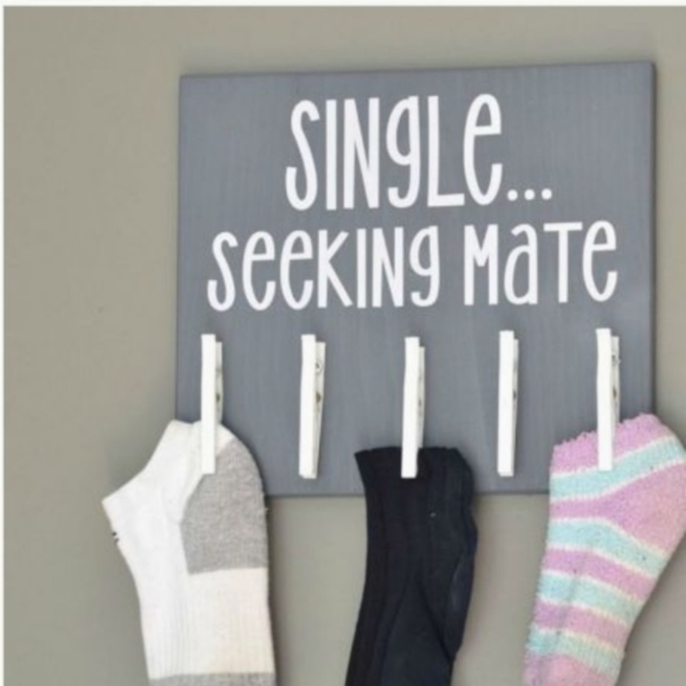 "Single Seeking Mate" Wooden Sign Decor